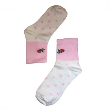 Rose Pink Ημίκοντες Κάλτσες
